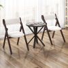 Set of 2 Folding Chairs with Comfy Padded Backrest and Seat