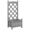 Gray Fir Wood  Planter with Trellis