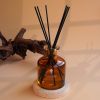 Aromatherapy Reed Diffuser - Amber Glass 6.7oz, 90-Day Scent Sticks