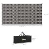 Outsunny Outdoor Rug 9'x18' Reversible, RV Camping, Black & White Clover, Portable Design