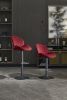 Bar Stools Set of 2 - Adjustable Barstools with Back and Footrest, Counter Height Bar Chairs for Kitchen, Pub -RED