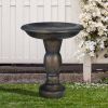 Concrete Bird Bath-Weather-Resistant Outdoor Bowl
