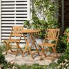 Natural Acacia Folding Bistro Set