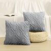 Gray Faux-Wool Pillow Covers — Set of 2