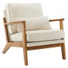 Off-White Oak Accent Chair