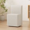 Dining chairs with wheels, modern rolling dining chairs, footstools with wheels, suitable for bedrooms, reading rooms, living rooms