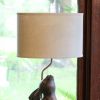 Slant Retro Oval Hardback Lampshade with Washer Fitter, Heather