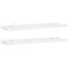 Picture Frame Ledge Shelves 2 pcs White 23.6"x3.5"x1.2" MDF