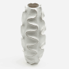 Sculpted  White Ceramic Vase