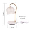 Marble Candle Warmer Lamp - Glass Shade Wax Melter with Timer