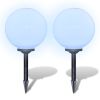 Outdoor Pathway Lamps 2 pcs LED 11.8" with Ground Spike
