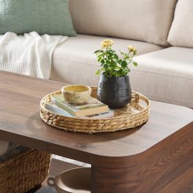 Round Water Hyacinth Decorative Tray