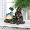 Mermaid Accent Lamp – Bronze Finish with Blue Tail Glass Glow by Gallery of Light