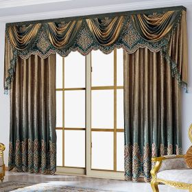 European Villa Floral Curtains – Elegant Living & Bedroom Set (2-Piece) (Option: SGP2022091614)