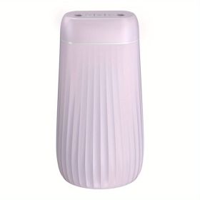 Aromatherapy Oil Diffiser USB Double Nozzle - Led Mist Maker (Color: Pink)