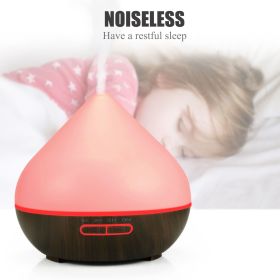 Aromatherapy Oil  Diffuser Cool Mist Humidifier-7 Color Lights (Color: Dark Wood Grain)
