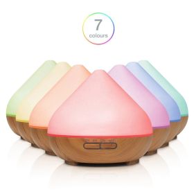 Aromatherapy Oil  Diffuser Cool Mist Humidifier-7 Color Lights (Color: Light Wood Grain)