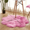 1pc, Soft and Plush Flower Shaped Fur Rug - Faux Sheepskin Area Rug for Bedroom, Sofa