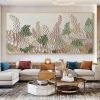 Abstract Flowers Landscape Oil Painting On Canvas