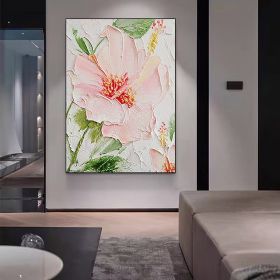 Hand Painted Oil Paintings Flower Painting on Canvas Original Abstract Painting Spring Floral Painting on Canvas Large Textured Colorful Wall Art Mode (style: 01, size: 60X90cm)