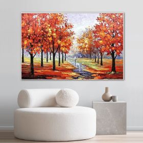 Hand Oil Painting Large Size Abstract Trees Landscape Oil Painting On Canvas Modern Pop Art Wall Picture For Home Decoration (style: 03, size: 150X220cm)