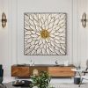 Handmade Oil Painting Original Blooming Flower Oil Painting on Canvas Textured Wall Art Abstract Gold Art Custom Gold Foil Painting Living Room Wall D