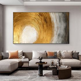 Hand Painted Oil Painting Abstract Gold Texture Oil Painting on Canvas Original Minimalist Art Golden Decor Custom Painting Living Room Home Decor (style: 01, size: 90X120cm)