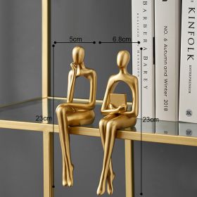 Abstract Thinker Sculptures (Color: seat BC, Ships From: China)