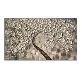 Hand Painted Contemporary Art for Living Room Oil Painting On Canvas Texture Palette Knife Tree Paintings Home Wall Art (size: 150X220cm)