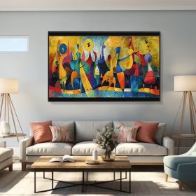 Abstract Colored Figures Oil Painting on Canvas Large Wall Art Original Famous Painting Modern Wall Art Living Room Home Decor Picasso Art (style: 01, size: 100X150cm)