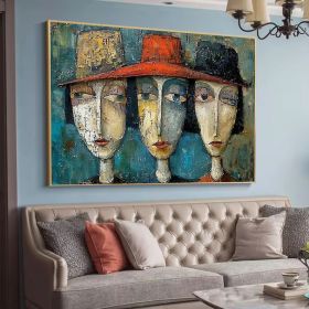 Original Elegant Lady Oil Painting on Canvas Large Wall Art Abstract Figure Painting Texture Wall Art Modern Bedroom Wall Decor (style: 01, size: 80x120cm)