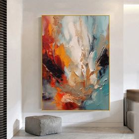 Modern Colorful Abstract Oil Painting On Canvas Colorful Wall Art Colorful Acrylic Painting Multicolour Wall Art Living Room Home Decor Gift (style: 01, size: 80x120cm)