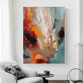Modern Colorful Abstract Oil Painting On Canvas Colorful Wall Art Colorful Acrylic Painting Multicolour Wall Art Living Room Home Decor Gift (style: 01, size: 120x160cm)