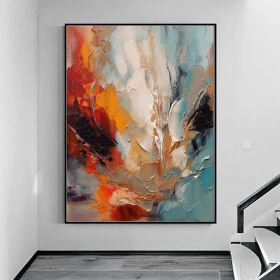 Modern Colorful Abstract Oil Painting On Canvas Colorful Wall Art Colorful Acrylic Painting Multicolour Wall Art Living Room Home Decor Gift (style: 01, size: 140x210cm)
