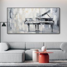 Hand Painted Large Original Piano Oil Painting Abstract High Quality Grey Wall Art Contemporary Artwork Modern Texture Living Room Deco Customizable G (style: 01, size: 140x280cm)