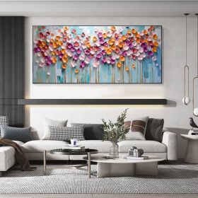 Hand Painted Abstract Colorful Oil Painting on Canvas Large Original Textured Wall Art Boho Wall Decor Minimalist Living Room Home Decor (style: 01, size: 60x120cm)