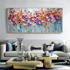 Hand Painted Abstract Colorful Oil Painting on Canvas Large Original Textured Wall Art Boho Wall Decor Minimalist Living Room Home Decor (style: 01, size: 40x80cm)