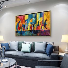 Large Abstract Colored Figures Oil Painting on Canvas Wall Art Picasso Art Original Famous Painting Trendy Wall Art Living Room Home Decor (style: 01, size: 120x160cm)