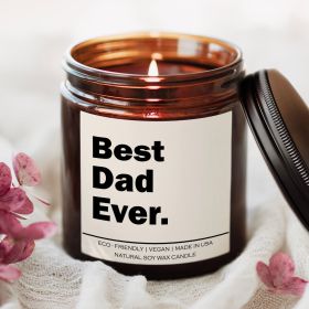 Best dad ever Candle (Title: Vanilla Bean)