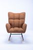 Rocking Chair, Soft Teddy Velvet Fabric Rocking Chair for Nursery