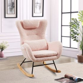 Rocking Chair Nursery, Modern Rocking Chair with High Backrest (Color: as Pic)