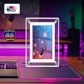 Acrylic 5 Inch Digital Picture Frame, Video Frame with Auto-Rotate, Free 8GB/4GB USB Stick and Built-in 1000 mAh Battery. Ideal Desktop Decoration (Default: Default)