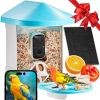 VEVOR Smart Bird Feeder with Camera ,2K HD, AI Bird ID & Solar Panel