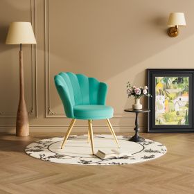 Dutch Velvet Accent Chair Â· 5 Color Choices (Color: Teal)