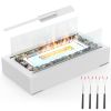 Portable Tabletop Fire Pit with Roasting Sticks - Indoor Outdoor Ethanol Fireplace for Christmas, Party, Wedding, Patio, Backyard, Balcony Decor