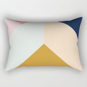 Abstract Geometric Rectangle Pillow (size: SMALL 17" X 12")