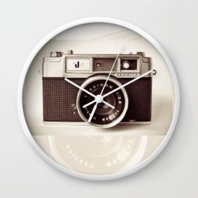 Camera Wall clock (Color: White)
