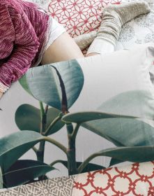 Leaves Rectangle Pillow (size: MEDIUM 20" X 14")