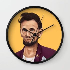 Abraham Lincoln Wall clock (Color: Black)