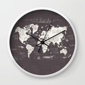 The World Map Wall clock (Color: White)